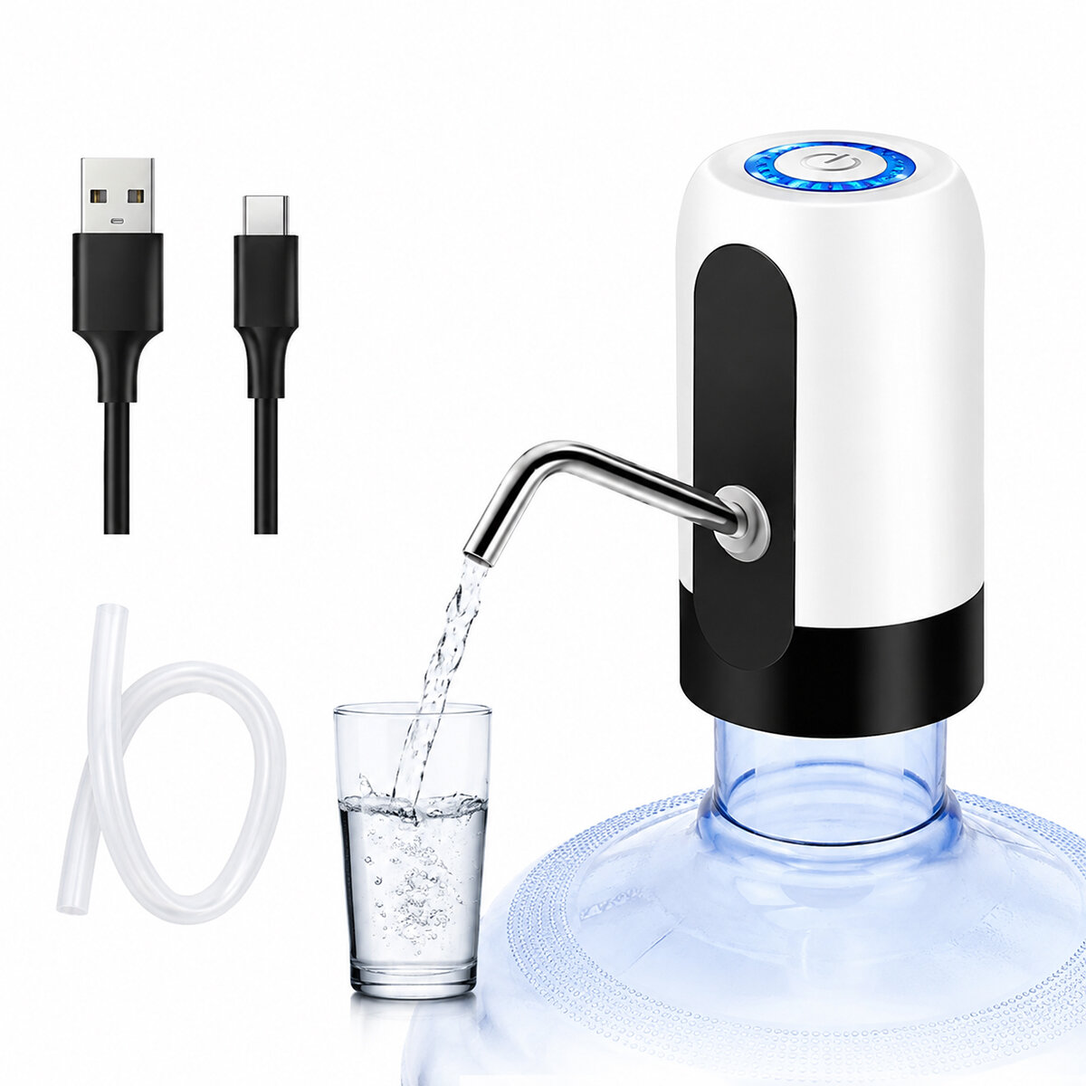 USB ŞARJLI - OTOMATİK DAMACANA SU POMPASI 4W - 800mAH İ11-071
