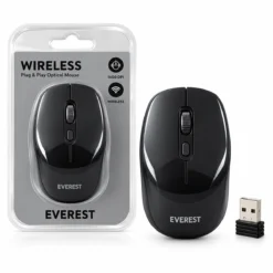 WIRELESS - KABLOSUZ USB OPTİCAL MOUSE VAKUMLU AMBALAJ 1600DPI PİLLİ= 1AA SMW-89