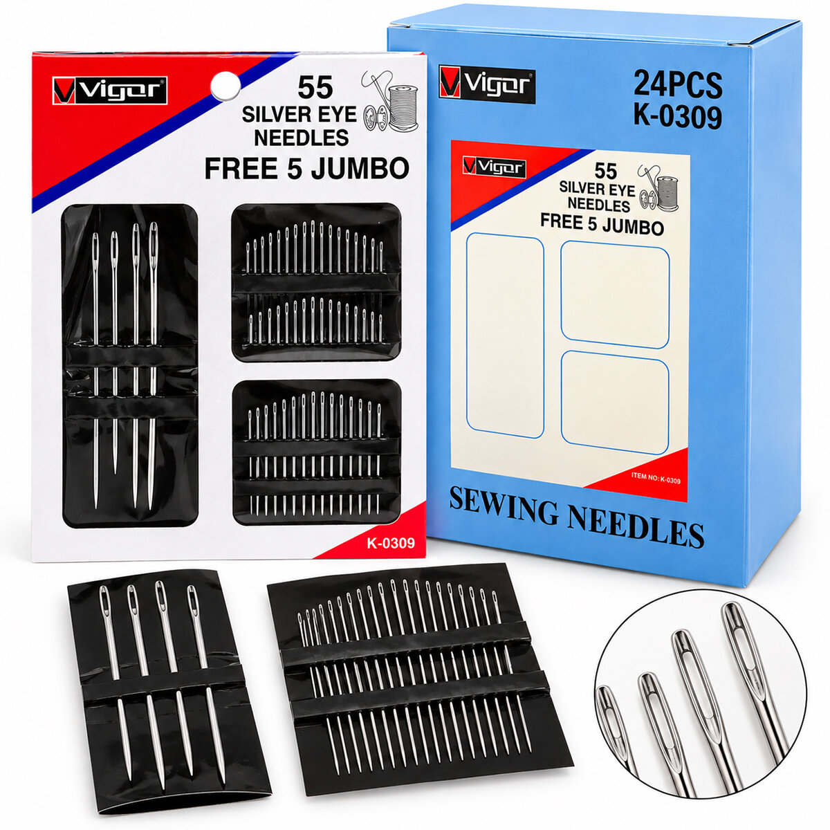 YORGAN İĞNE 55PCS FREE 5 JUMBO İĞNE SETİ 5 YORGAN + 50 DİKİŞ İĞNESİ SETİ