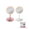 YUVARLAK 6.5 INC LEDLİ - USB ŞARJLI MAKYAJ AYNASI 90° AÇI AYARLI TAKILI AYAK RENKLİ PLS İ11-016